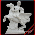 White Marble Art Statue With Big Horse (YL-R651)